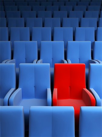 the auditorium with one reserved seat Stock Photo - Budget Royalty-Free & Subscription, Code: 400-03938457