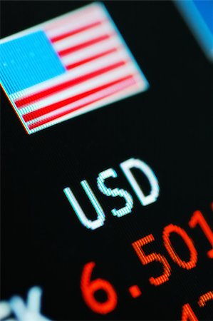simsearch:400-05336172,k - Video shows exchange rates for Usd currency; blurred Photographie de stock - Aubaine LD & Abonnement, Code: 400-03939047