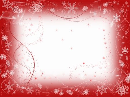 simsearch:400-03939203,k - white snowflakes over red background with feather center Stockbilder - Microstock & Abonnement, Bildnummer: 400-03939204