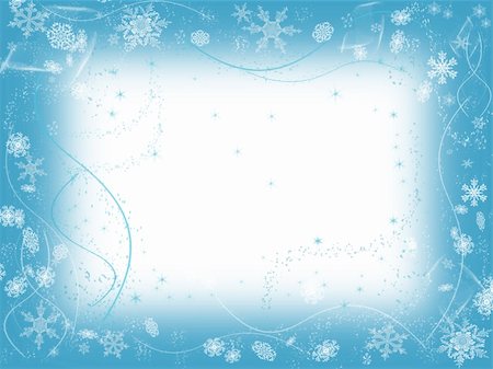 simsearch:400-03939203,k - white snowflakes over light blue background with feather center Stockbilder - Microstock & Abonnement, Bildnummer: 400-03939203