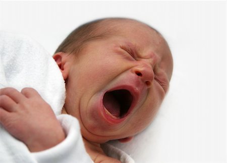 fussy baby - Crying baby on his first day Stock Photo - Budget Royalty-Free & Subscription, Code: 400-03939331