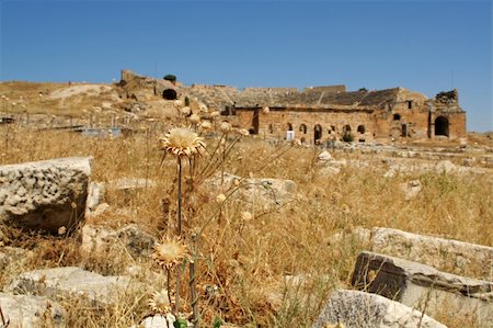 ancient debris stones of antique pamukkale theatre Stock Photo - Budget Royalty-Free & Subscription, Code: 400-03930000