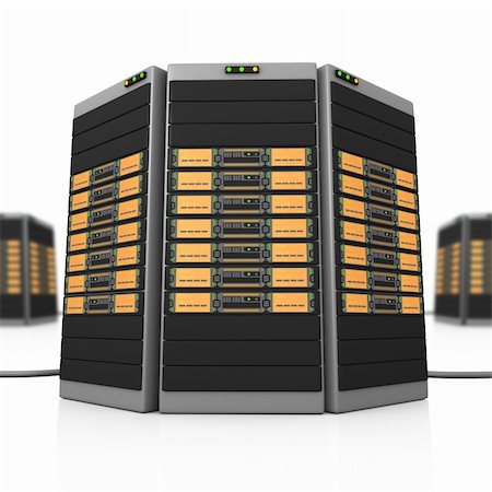 Computer generated image - 3D Servers. Foto de stock - Super Valor sin royalties y Suscripción, Código: 400-03930196