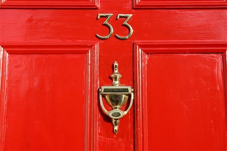 front door with number - Red door Stock Photo - Budget Royalty-Free & Subscription, Code: 400-03930248