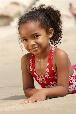 Cute little girl on a beach Stock Photo - Budget Royalty-Free & Subscription, Code: 400-03930400