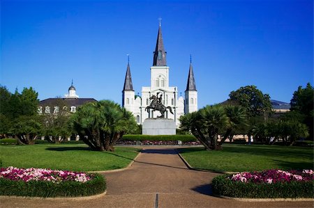 St. Louis Cathedral in Jackson Square New Orleans, Louisiana, United States Stock Photo - Budget Royalty-Free & Subscription, Code: 400-03930521