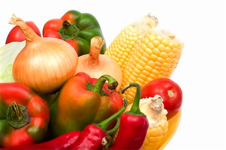 simsearch:400-03939805,k - lots of fresh and ripe vegetables on white background Photographie de stock - Aubaine LD & Abonnement, Code: 400-03931520