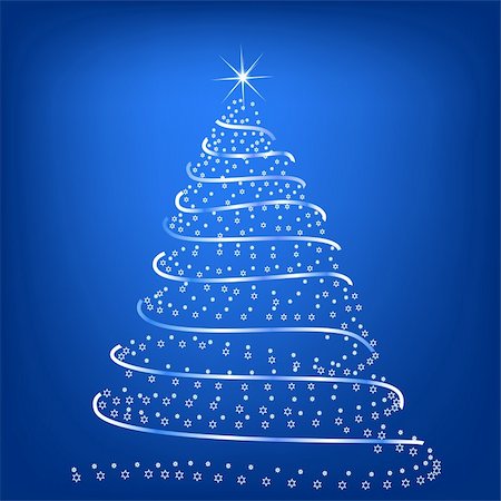 simsearch:400-04266160,k - Stylized Christmas tree abstract vector illustration Stock Photo - Budget Royalty-Free & Subscription, Code: 400-03931689