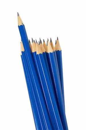 simsearch:400-03947012,k - Assortment of pencils isolated on white background. Path included Stock Photo - Budget Royalty-Free & Subscription, Code: 400-03932048