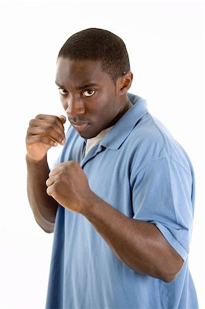 rugged man hands - This is an image of a student in a fighter stance. Stock Photo - Budget Royalty-Free & Subscription, Code: 400-03932354