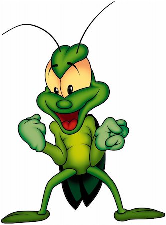 simsearch:400-03933016,k - Beetle 30 - High detailed and coloured cartoon illustration - Happy smiling green bug Foto de stock - Super Valor sin royalties y Suscripción, Código: 400-03932957