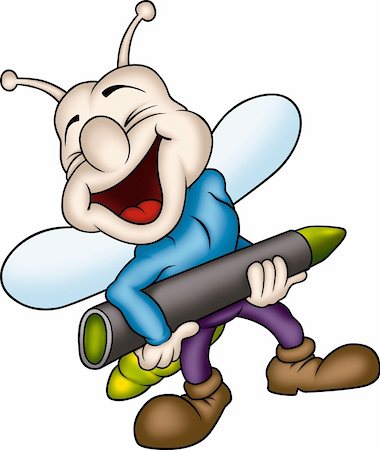 simsearch:690-06188906,k - Lightning bug with crayon - High detailed and coloured cartoon illustration Photographie de stock - Aubaine LD & Abonnement, Code: 400-03932971