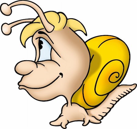simsearch:400-04162983,k - Snail 03 - High detailed and coloured illustration - Clever snail Foto de stock - Super Valor sin royalties y Suscripción, Código: 400-03933013
