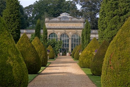 english garden landscaping - stately home castle ashby northamptonshire midlands england uk Stock Photo - Budget Royalty-Free & Subscription, Code: 400-03933046