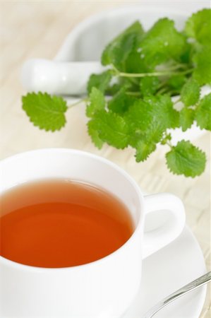 simsearch:400-06554630,k - Cup of mint tea with mint Stock Photo - Budget Royalty-Free & Subscription, Code: 400-03933508