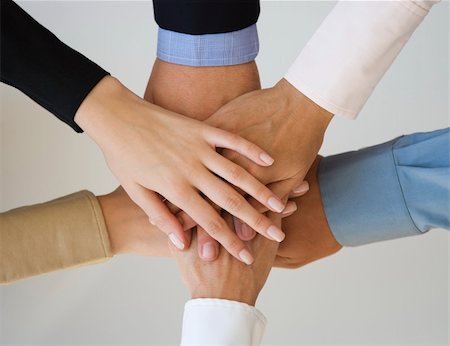 pile hands bussiness - Group of hands together on top of each other. Stock Photo - Budget Royalty-Free & Subscription, Code: 400-03933895