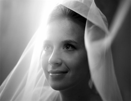 The beautiful bride is closed by a veil Stock Photo - Budget Royalty-Free & Subscription, Code: 400-03933906