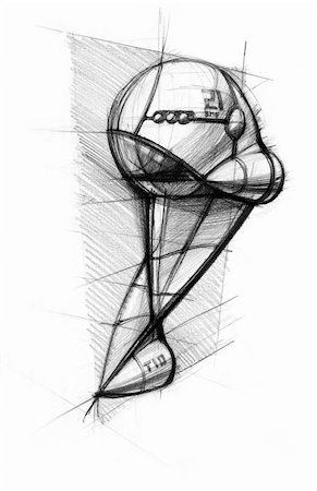 simsearch:690-06188906,k - pencil's sketch the spaceship Photographie de stock - Aubaine LD & Abonnement, Code: 400-03944041
