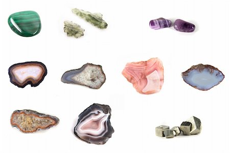 simsearch:400-06861194,k - luxury stones in different colors on the white background Stockbilder - Microstock & Abonnement, Bildnummer: 400-03944053