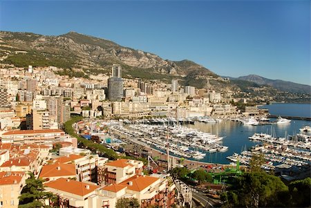 principality - panoramic view and mediterranean coastal scenery Stock Photo - Budget Royalty-Free & Subscription, Code: 400-03944152