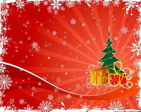 simsearch:400-03969682,k - Abstract christmas background with tree and gift, element for design, vector illustration Stockbilder - Microstock & Abonnement, Bildnummer: 400-03944834