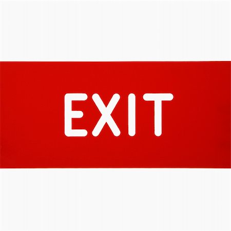 simsearch:400-03944827,k - Exit sign against white background. Foto de stock - Super Valor sin royalties y Suscripción, Código: 400-03944838