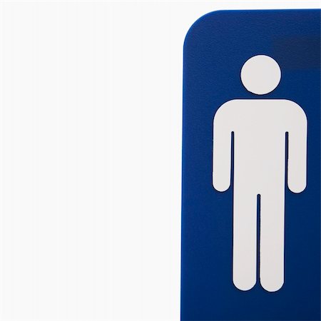 simsearch:400-03944870,k - Men restroom sign logo on blue against white background. Foto de stock - Royalty-Free Super Valor e Assinatura, Número: 400-03944844