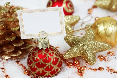 simsearch:600-03644659,k - Small Christmas ball with label for your text Stock Photo - Budget Royalty-Free & Subscription, Code: 400-03945692