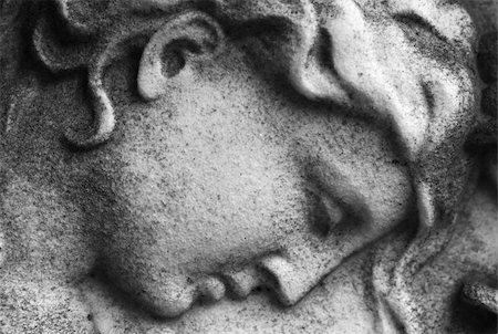 Close up of a stone carved face of an  angel Photographie de stock - Aubaine LD & Abonnement, Code: 400-03945851