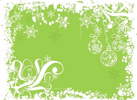 simsearch:632-05817183,k - Christmas grunge background with baubles, vector illustration Photographie de stock - Aubaine LD & Abonnement, Code: 400-03946275