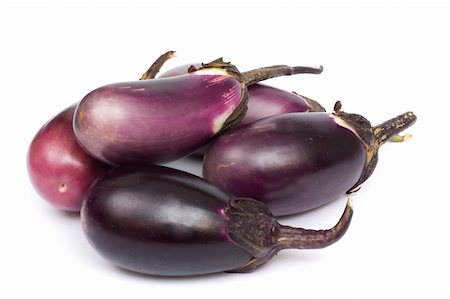 simsearch:400-03939805,k - image series of fresh vegetables on white background - eggplant Photographie de stock - Aubaine LD & Abonnement, Code: 400-03946498