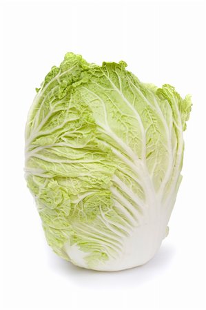 simsearch:400-03939805,k - image series of fresh vegetables on white background - nappa cabbage Foto de stock - Super Valor sin royalties y Suscripción, Código: 400-03946499