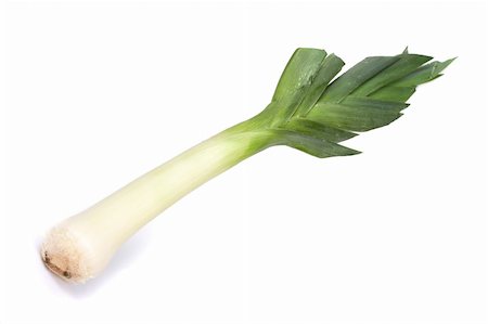 simsearch:400-03939805,k - image series of fresh vegetables on white background - leek Photographie de stock - Aubaine LD & Abonnement, Code: 400-03946500