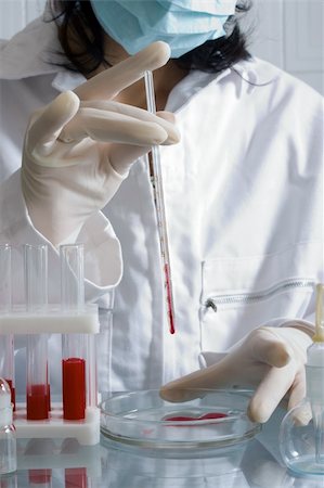doctor making blood analysis in the laboratory Stock Photo - Budget Royalty-Free & Subscription, Code: 400-03946546