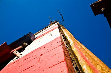downspout - Corner of building with cut wires Stock Photo - Budget Royalty-Free & Subscription, Code: 400-03946870