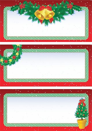 snowflakes and snowman drawings - Vector illustration - christmas banners Stock Photo - Budget Royalty-Free & Subscription, Code: 400-03947618