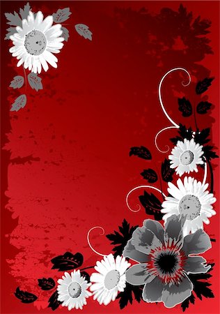 simsearch:400-04114983,k - Grunge paint flower background element for design illustration Stockbilder - Microstock & Abonnement, Bildnummer: 400-03947638