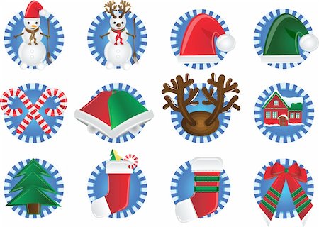 snowflakes and snowman drawings - Vector illustration - christmas icon Stock Photo - Budget Royalty-Free & Subscription, Code: 400-03947709
