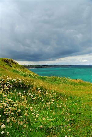 simsearch:400-05011594,k - Landscape of rocky Atlantic coast in Brittany France with stormy sky Stock Photo - Budget Royalty-Free & Subscription, Code: 400-03947722