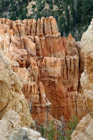 Unique stalagmites and columns in Bryce Canyon National Park, Utah, USA Stock Photo - Budget Royalty-Free & Subscription, Code: 400-03947799