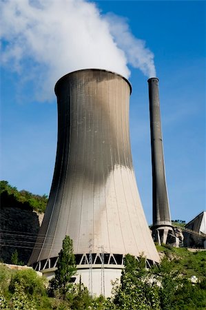 Coal power plant in Cercs (Barcelona), Catalonia, Spain Stock Photo - Budget Royalty-Free & Subscription, Code: 400-03948140