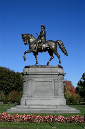 simsearch:841-02713035,k - George Washington Statue in the Public Gardens, Boston. Fotografie stock - Microstock e Abbonamento, Codice: 400-03948150