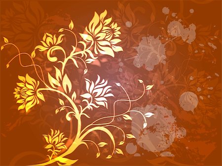 simsearch:622-06548866,k - Abstract floral vector background Photographie de stock - Aubaine LD & Abonnement, Code: 400-03948225