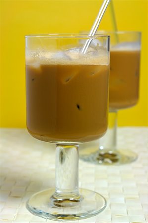 frozen drinking glass - cold latte Stock Photo - Budget Royalty-Free & Subscription, Code: 400-03948426