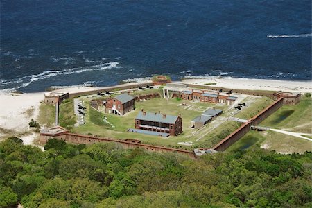 Aerial view of Fort Clinch, Flordia. Stock Photo - Budget Royalty-Free & Subscription, Code: 400-03948606