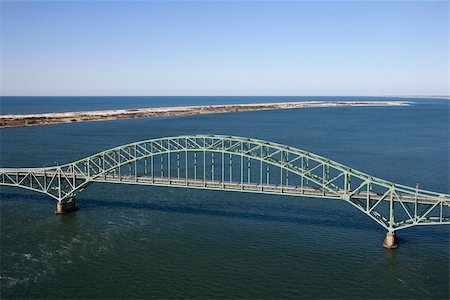 simsearch:400-03948660,k - Aerial view of Robert Moses Causeway bridge in New York. Stock Photo - Budget Royalty-Free & Subscription, Code: 400-03948625