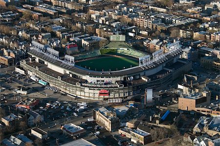 Aerial view of Wrigley Field in Chicago, Illinois. Stock Photo - Budget Royalty-Free & Subscription, Code: 400-03948651