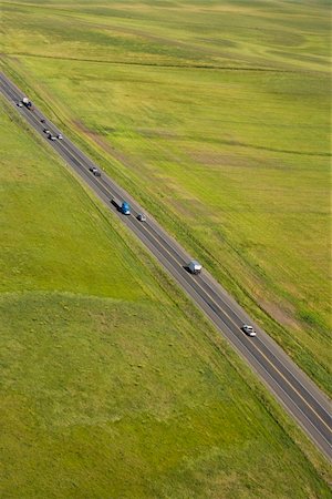 simsearch:649-08824842,k - Aerial of rural highway, USA. Fotografie stock - Microstock e Abbonamento, Codice: 400-03948755
