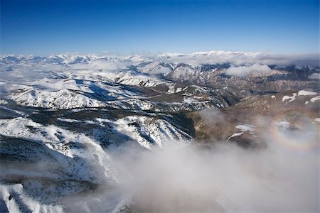 simsearch:400-04169658,k - Aerial of snow covered Sweetwater mountain range in California, USA. Stock Photo - Budget Royalty-Free & Subscription, Code: 400-03948759