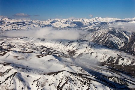 simsearch:400-04169658,k - Aerial landscape of snow covered mountain range in Sweetwater Mountains, California, USA. Stock Photo - Budget Royalty-Free & Subscription, Code: 400-03948781